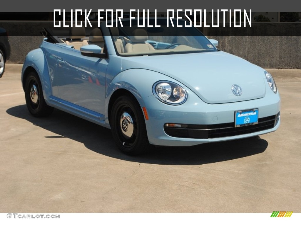 Volkswagen Beetle Blue Convertible