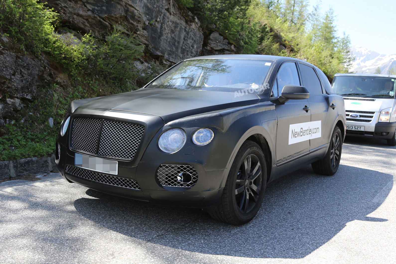 Published photos of test prototype crossover bentley