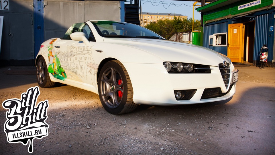 Alfa Romeo Spider white Alfa Romeo Spider white