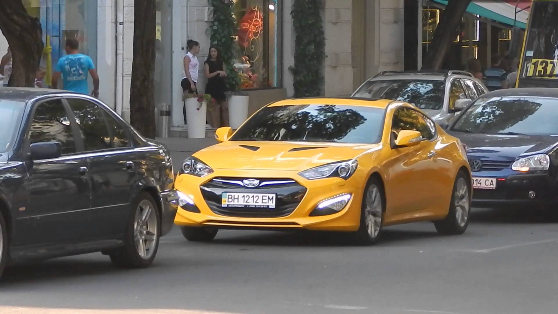 Hyundai Genesis Yellow