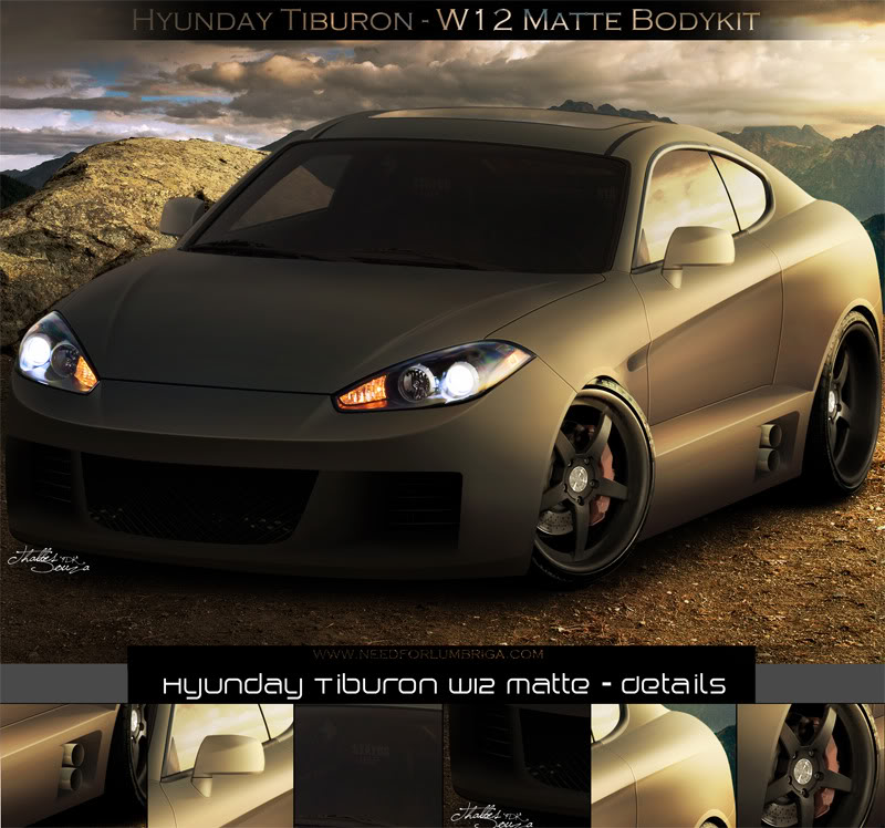 Hyundai Tiburon Matte Black