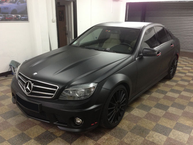 Mercedes Benz C Class Matte Black