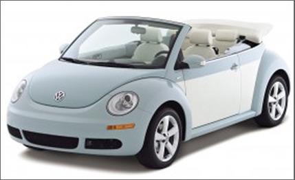Volkswagen Beetle Blue Convertible