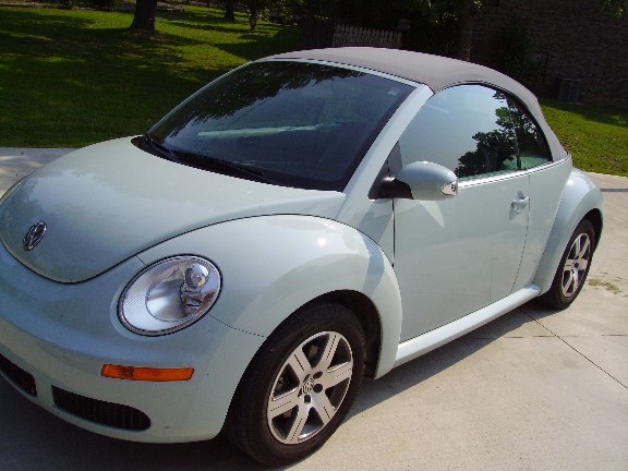 Volkswagen Beetle Blue Convertible