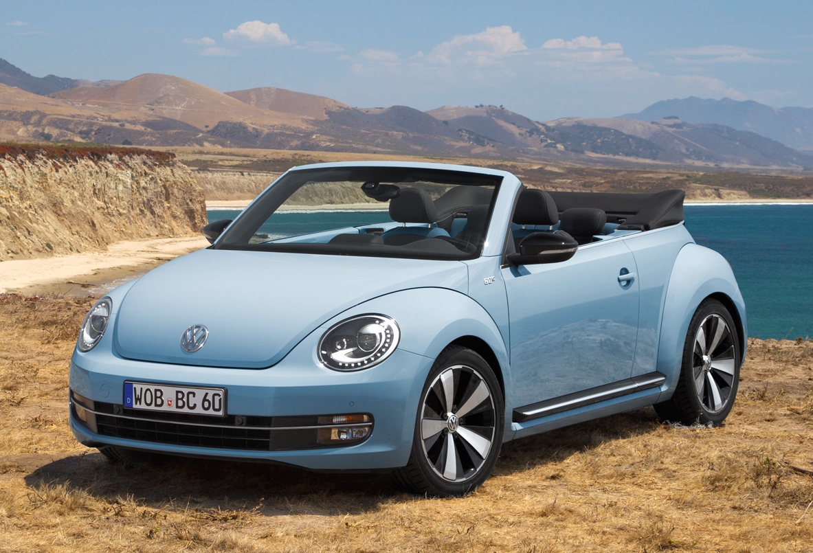 Volkswagen Beetle Blue Convertible
