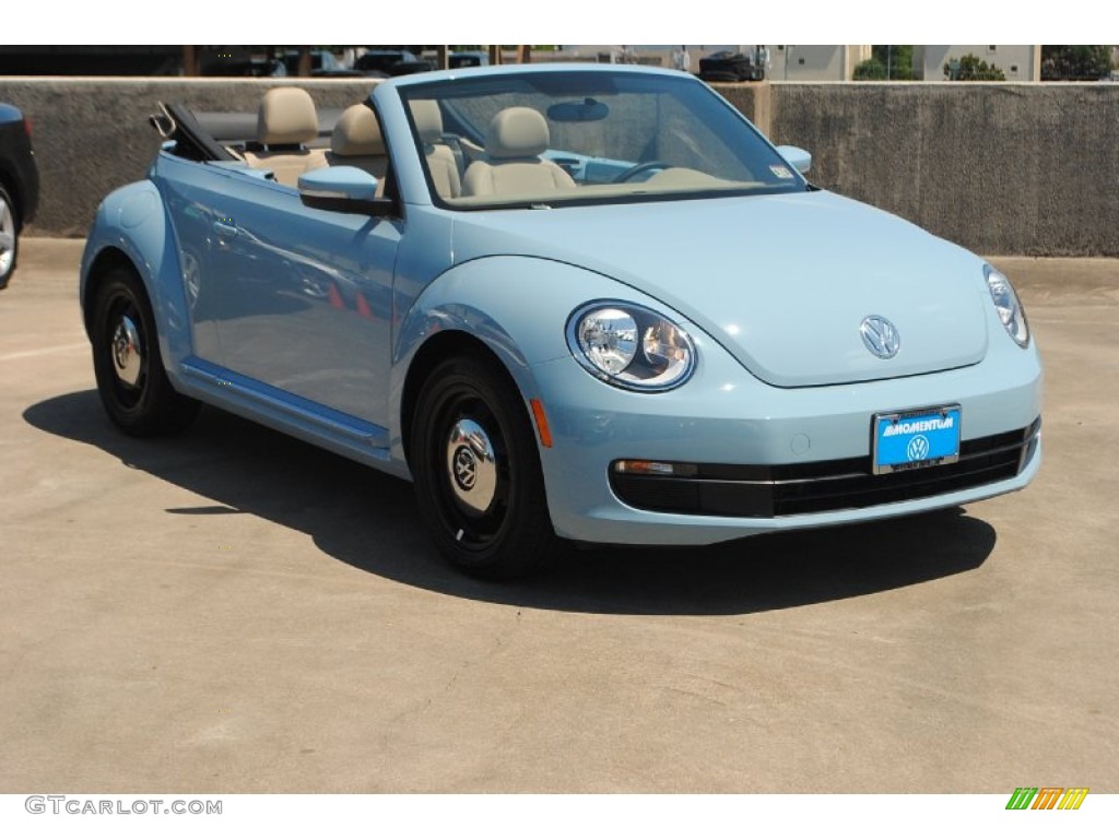Volkswagen Beetle Blue Convertible