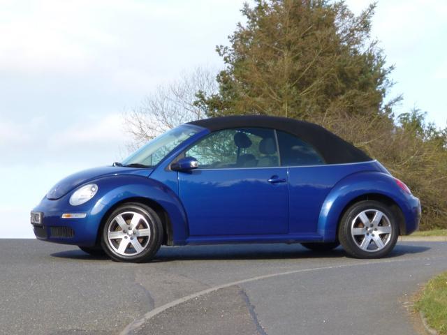 Volkswagen Beetle Blue Convertible