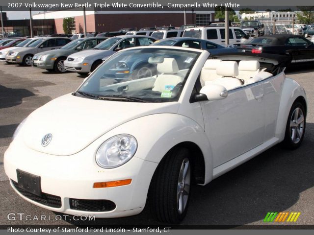 Volkswagen Beetle White Convertible