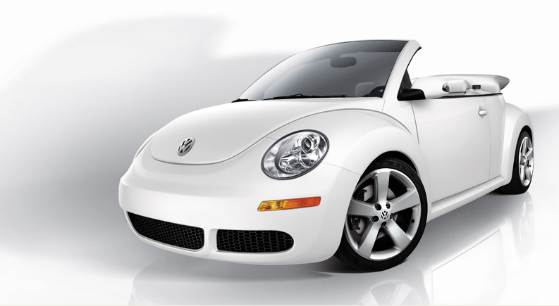 Volkswagen Beetle White Convertible